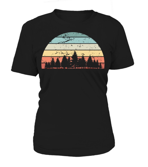 Retro Forestry Sunset Vintage forest Sunrise Women's T-Shirt