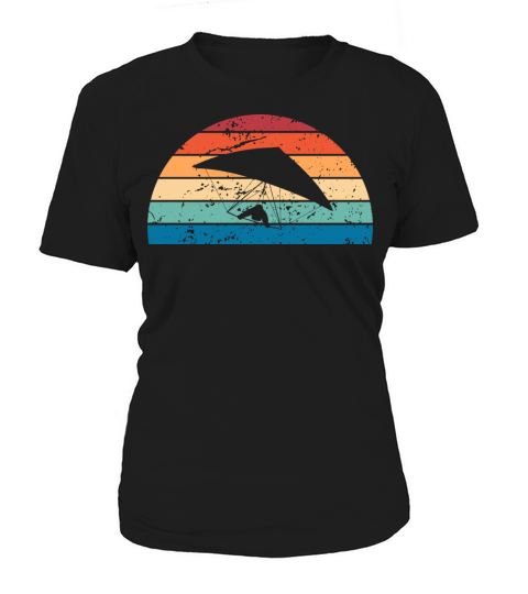 Retro Paragliding Sunset Vintage Paraglider Women's T-Shirt