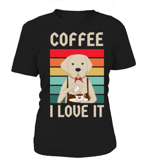 Retro Vintage dog - coffee i love it Women's T-Shirt