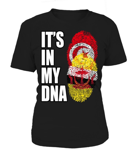 Tunisian And Bruneian Mix Heritage DNA Flag Women's T-Shirt