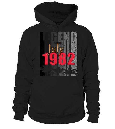 1982 Born In July Retro Gift Idea Hoodie Unisex