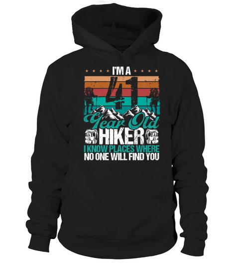 41 Birthday Hikers Vintage Mountains 41 Years Old Hoodie Unisex