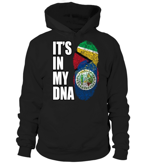 Guyanese And Belizean Mix Heritage DNA Flag Hoodie Unisex
