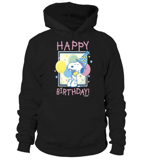 Peanuts Snoopy and Woodstock Happy Birthday Hoodie Unisex