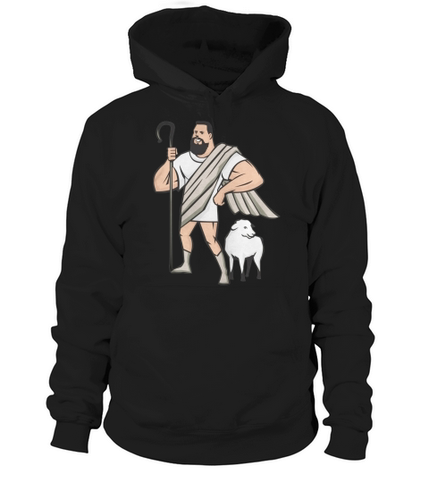 Superhero Shepherd Sheep Standing Cartoon Hoodie Unisex