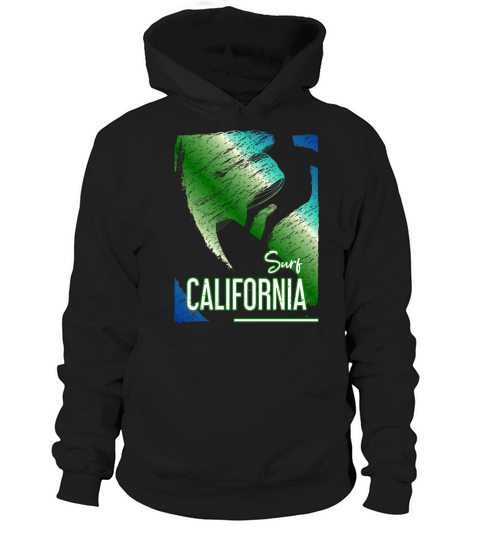 Surf California State Souvenir The Golden State Hoodie Unisex