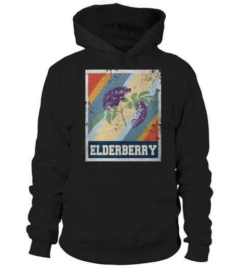 vintage style Elderberry Hoodie Unisex