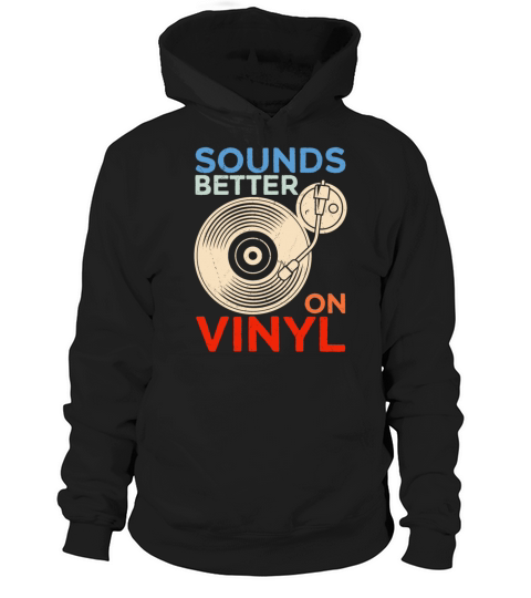 Vinyl DJ Music Record Men Vintage Hoodie Unisex