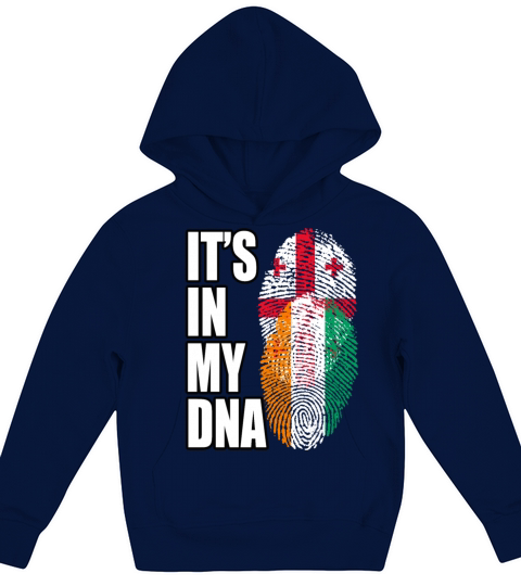 Georgian And Ivorian Mix Heritage DNA Flag Kids Hoodie