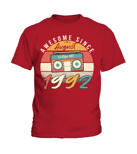1992 August 30th Year Of Life Kids T-Shirt