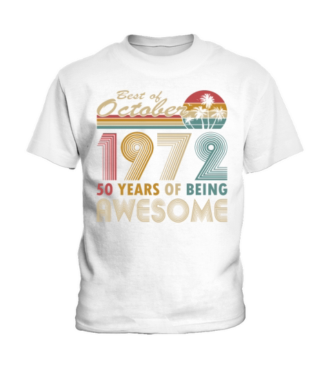 50th birthday vintage 1972 best of 1972 Kids T-Shirt