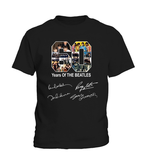 60 years of The Beatles all signature Kids T-Shirt