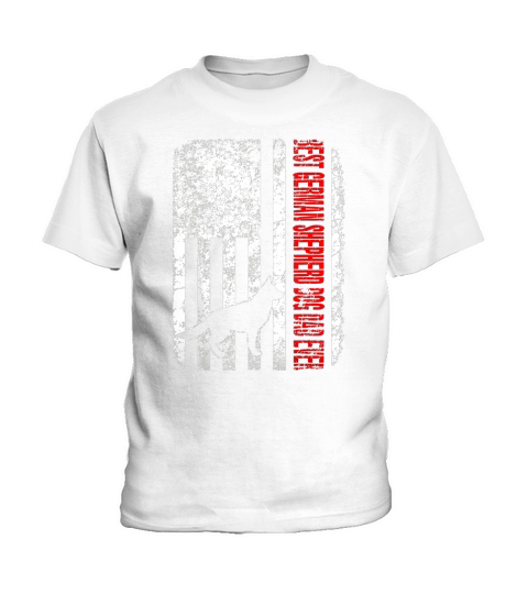 Best German Shepherd Dog Dad Ever American Flag shirt Kids T-Shirt