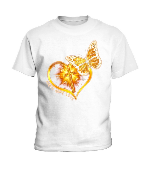 Butterfly cross faith hope love shirt Kids T-Shirt