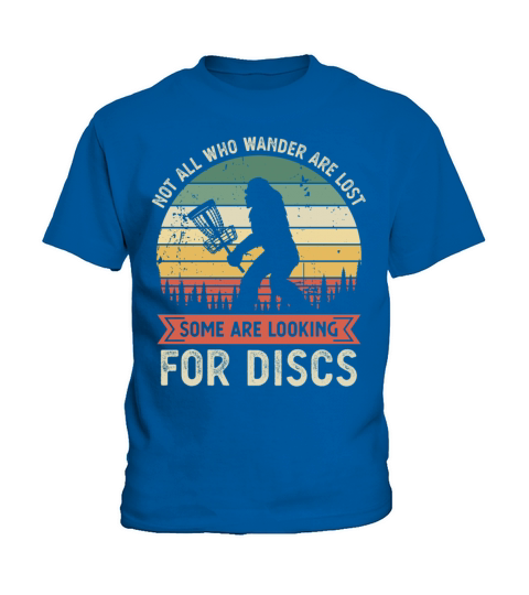 Funny Disc Golf Bigfoot Sasquash Vintage Sunset Kids T-Shirt