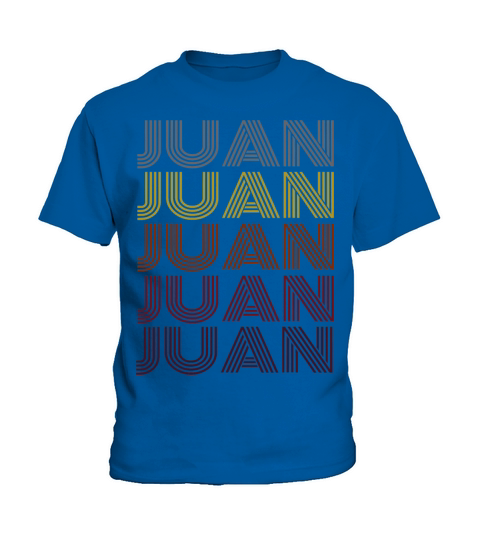 Graphic 365 First Name Juan Retro Pattern Vintage Kids T-Shirt