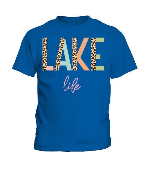 Lake Life Leopard Skin Kids T-Shirt