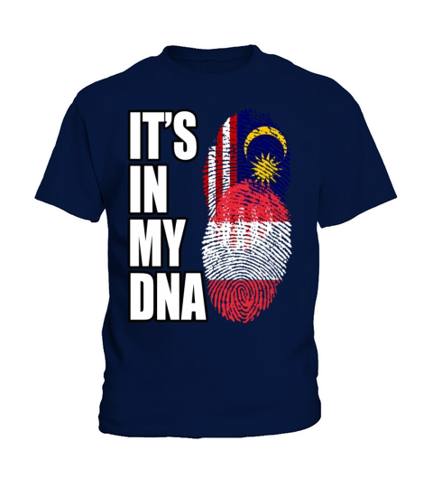 Malaysian And Austrian Mix Heritage DNA Flag Kids T-Shirt