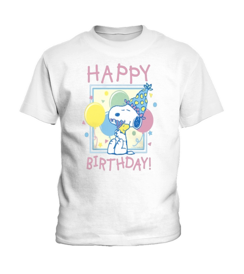 Peanuts Snoopy and Woodstock Happy Birthday Kids T-Shirt