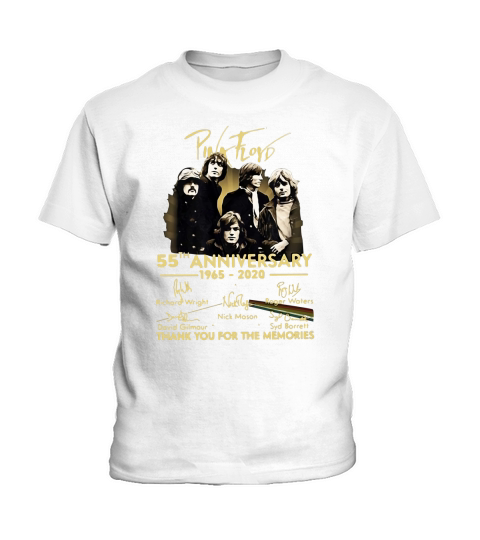 Pink Floyd 55th anniversary 1965 2020 signatures shirt Kids T-Shirt