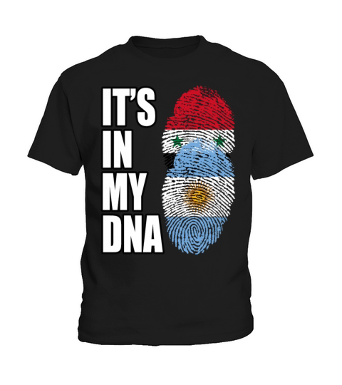 Syrian And Argentinian Vintage Heritage DNA Flag Kids T-Shirt