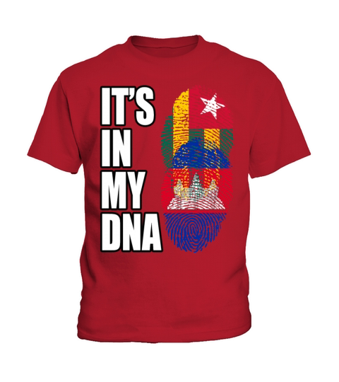 Togolese And Cambodian Mix Heritage DNA Flag Kids T-Shirt