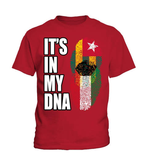 Togolese And Kuwaiti Mix Heritage DNA Flag Kids T-Shirt
