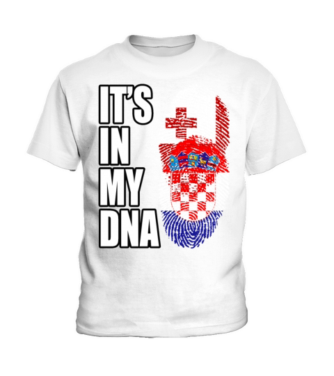 Tongan And Croatian Mix Heritage DNA Flag Kids T-Shirt