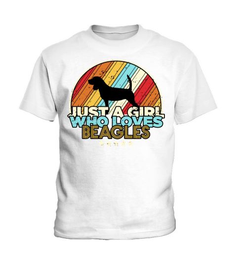 Vintage Beagle Retro Just A Girl Who Loves Beagles Kids T-Shirt