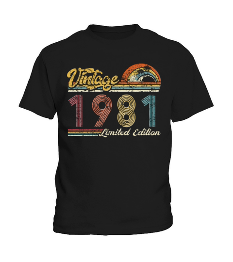 Vintage "Limited Edition" Vintage 1981 Birthday Kids T-Shirt
