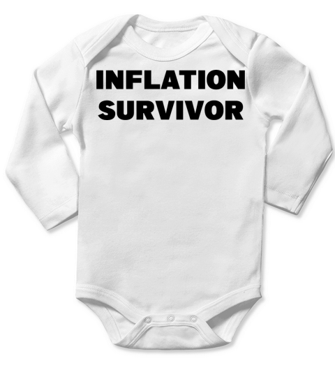 2022 inflation survivor Long Sleeve Baby One-Piece