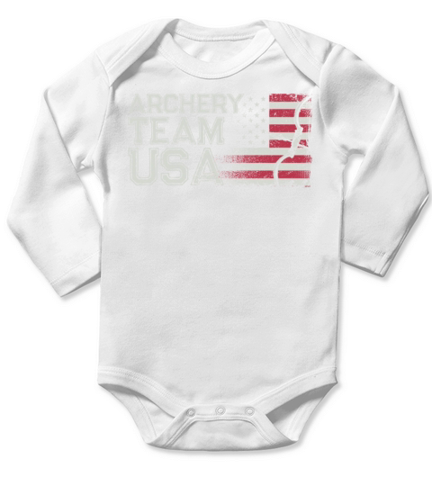Archery Bow Archer Vintage Usa Long Sleeve Baby One-Piece