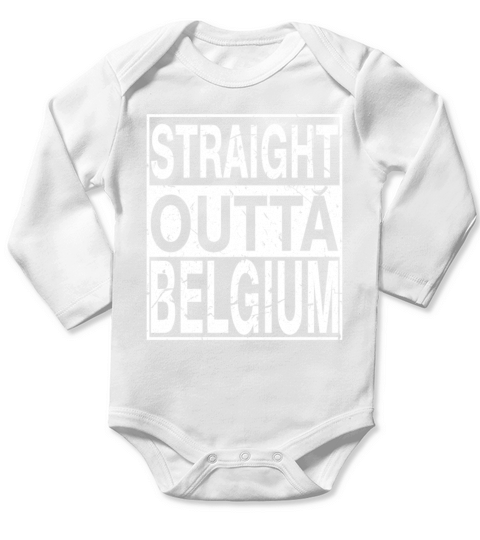 Belgium Straight Outta Belgium Long Sleeve Baby One-Piece