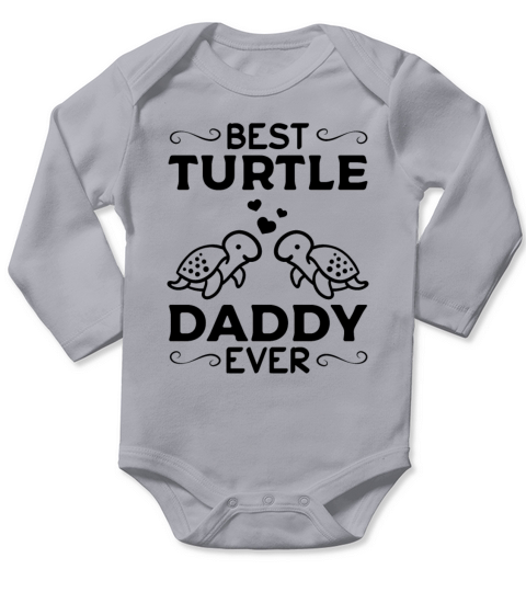 Best Turtle Daddy Ever Sea Turtle Daddy Cute Long Sleeve Baby One-Piece