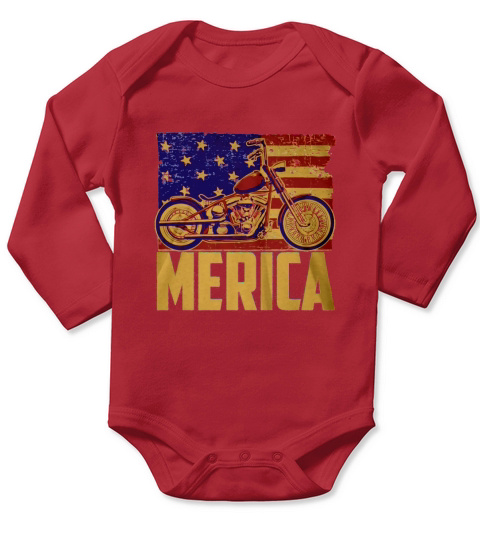 BIKER AMERICAN Long Sleeve Baby One-Piece