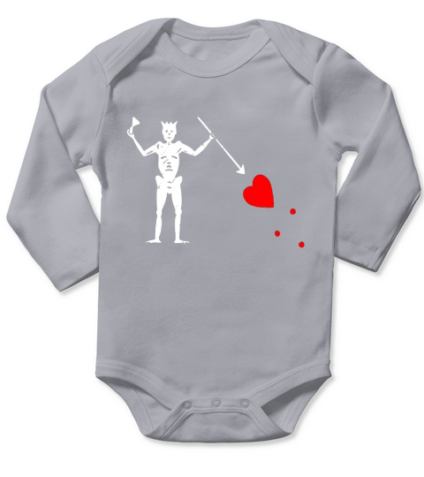 Blackbeard Flag Tshirt Blackbeard Pirate Shirt Long Sleeve Baby One-Piece