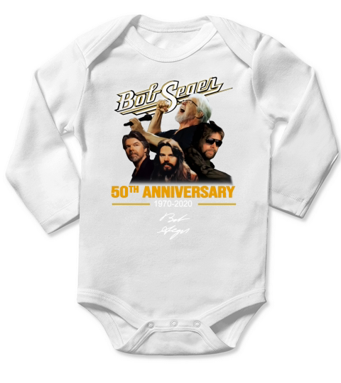 Bob Seger 50th anniversary 1970-2020 signature shirt Long Sleeve Baby One-Piece