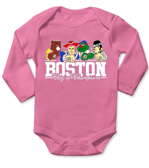 boston city of champions Long Sleeve Baby One-Piece