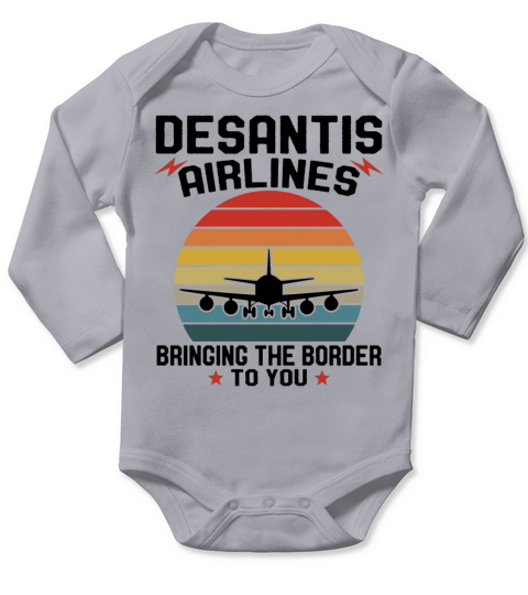 DeSantis Airlines Vintage Bringing The Border Long Sleeve Baby One-Piece