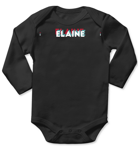 Elaine Name - Funny Name Elaine 80s theme Long Sleeve Baby One-Piece