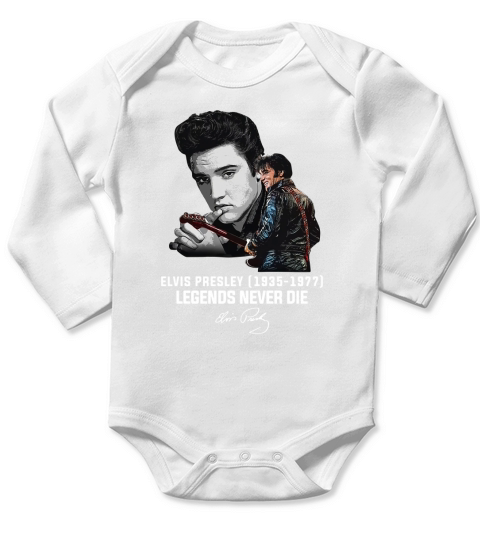 Elvis Presley 1935 1977 Legends Never Die Signature shirt Long Sleeve Baby One-Piece