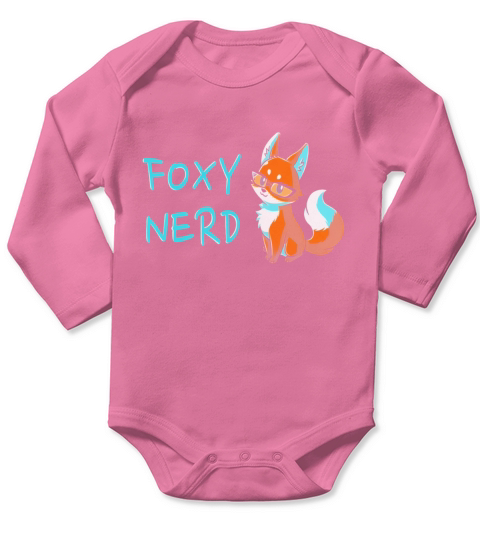 FOXY NERD  Funny TShirt Long Sleeve Baby One-Piece