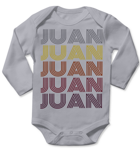 Graphic 365 First Name Juan Retro Pattern Vintage Long Sleeve Baby One-Piece
