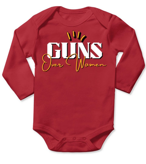 Guns Over Women Long Sleeve Baby One-Piece