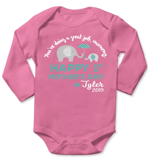 Happy 1st Mother Day - Baby Onesie Long Sleeve Baby One-Piece