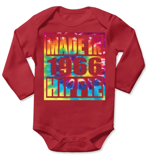 Hippie Birthday 1966 Long Sleeve Baby One-Piece