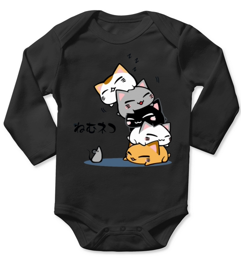 Neko Uh oh Cute Cat Long Sleeve Baby One-Piece