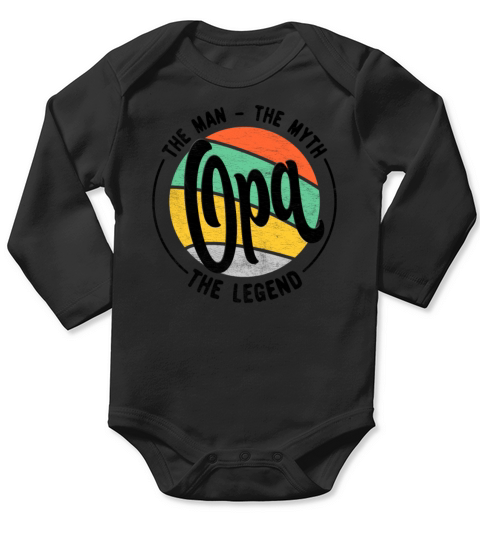 Opa The Man The Myth The Legend - Fathers Day Idea Long Sleeve Baby One-Piece