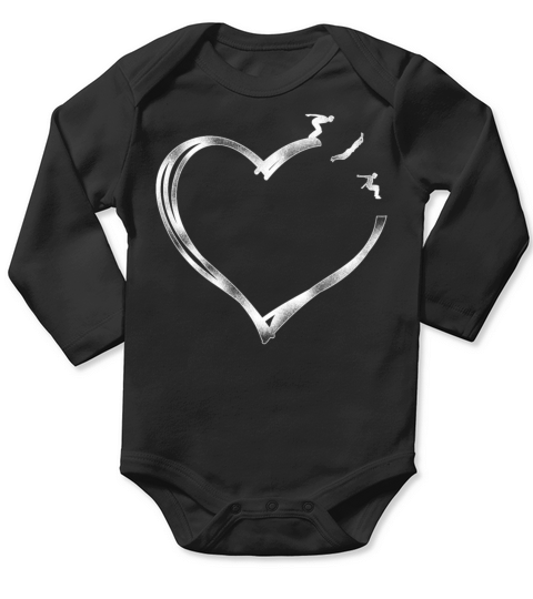 Parkour Free Running Traceur Heart Long Sleeve Baby One-Piece