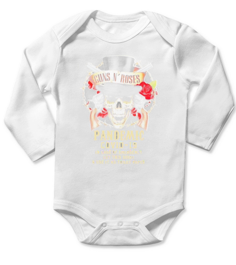 Skull Guns Roses Pandemic Covid 19 In Case Of Emergency Cut This shirt Long Sleeve Baby One-Piece